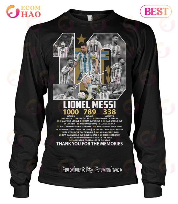 Lionel Messi  10 Thank You For The Memories Signature T-Shirt