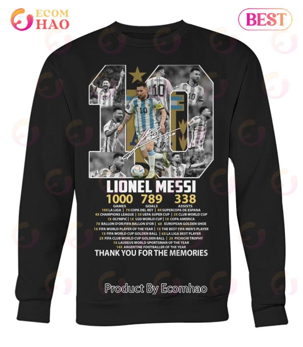 Lionel Messi  10 Thank You For The Memories Signature T-Shirt