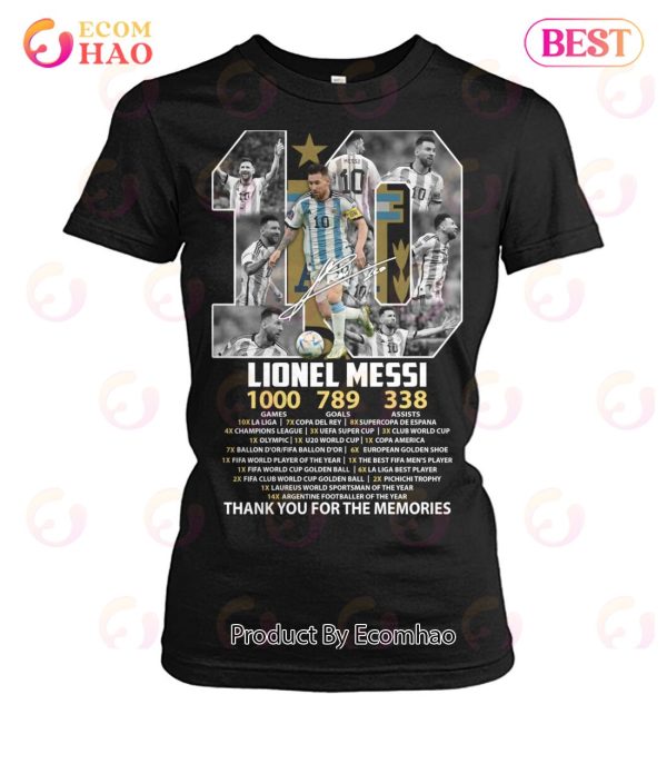 Lionel Messi  10 Thank You For The Memories Signature T-Shirt