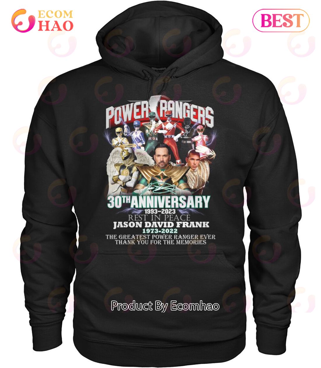 Power Rangers 30th Anniversary 1993 – 2023 Rest In Place Jason David Frank 1973 – 2022 Thank You For The Memories T-Shirt