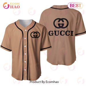 Gucci Brown Color Mix Black Logo Luxury Brand Jersey Limited Edition