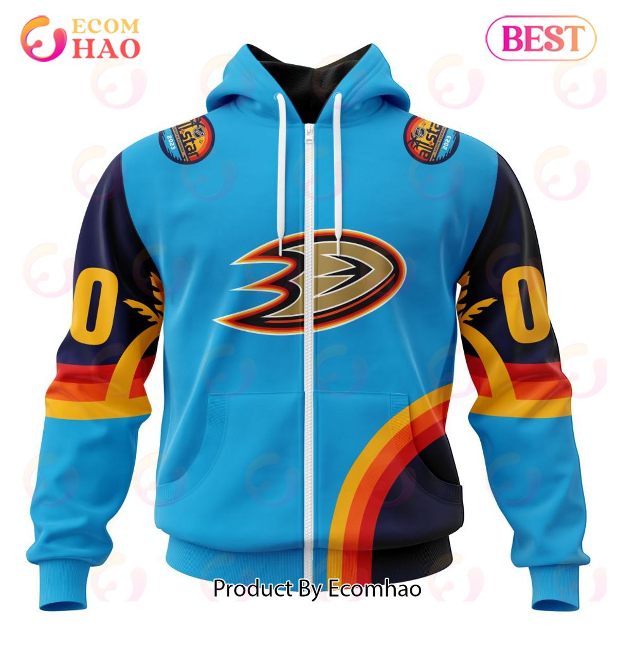 NHL Anaheim Ducks Special ALL Star Game Design With Atlantic Ocean 3D Hoodie