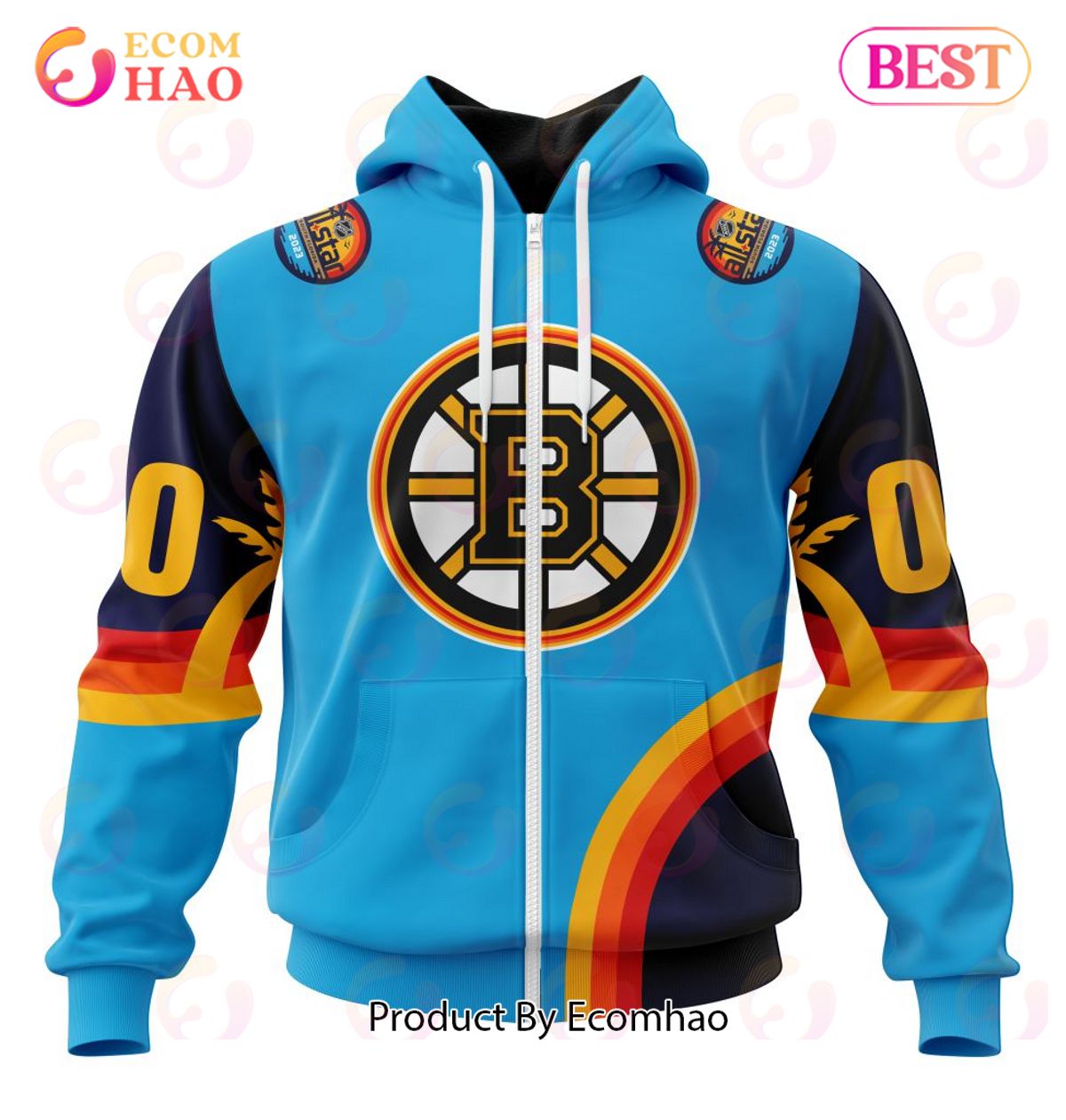 NHL Boston Bruins Special ALL Star Game Design With Atlantic Ocean 3D Hoodie