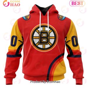 NHL Boston Bruins Special ALL Star Game Design With Florida Sunset 3D Hoodie