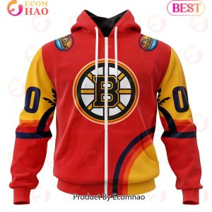 NHL Boston Bruins Special ALL Star Game Design With Florida Sunset 3D Hoodie