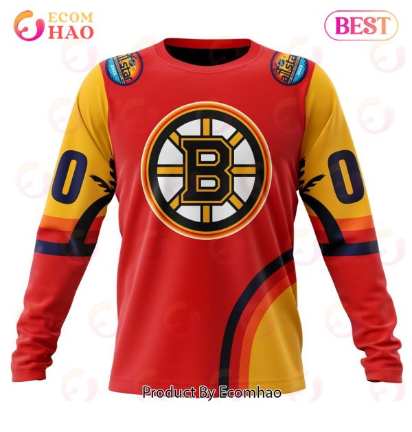 NHL Boston Bruins Special ALL Star Game Design With Florida Sunset 3D Hoodie