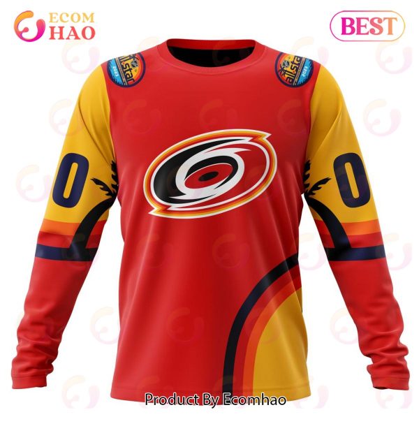 NHL Carolina Hurricanes Special ALL Star Game Design With Florida Sunset 3D Hoodie