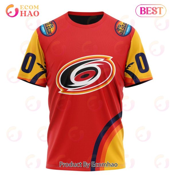 NHL Carolina Hurricanes Special ALL Star Game Design With Florida Sunset 3D Hoodie