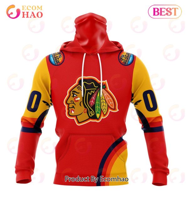 NHL Chicago Blackhawks Special ALL Star Game Design With Florida Sunset 3D Hoodie