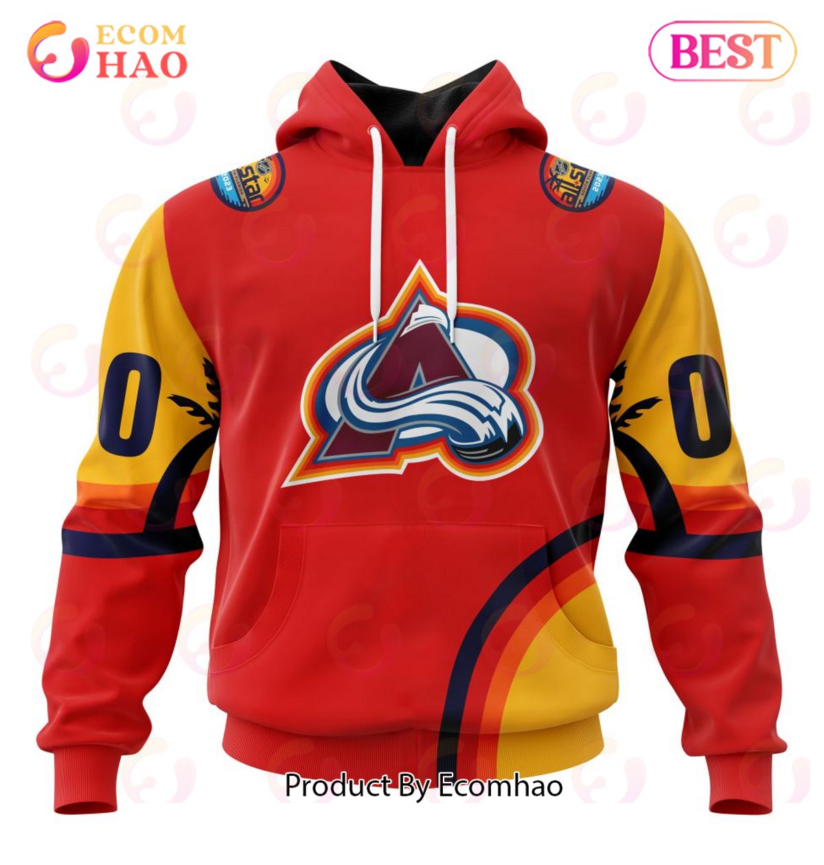 NHL Colorado Avalanche Special ALL Star Game Design With Florida Sunset 3D Hoodie