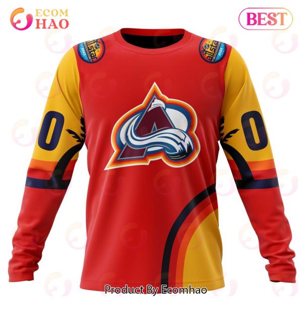 NHL Colorado Avalanche Special ALL Star Game Design With Florida Sunset 3D Hoodie