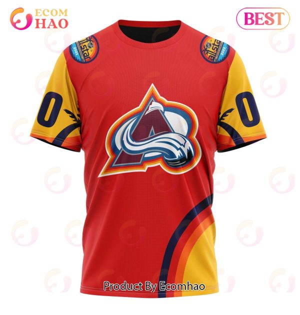 NHL Colorado Avalanche Special ALL Star Game Design With Florida Sunset 3D Hoodie