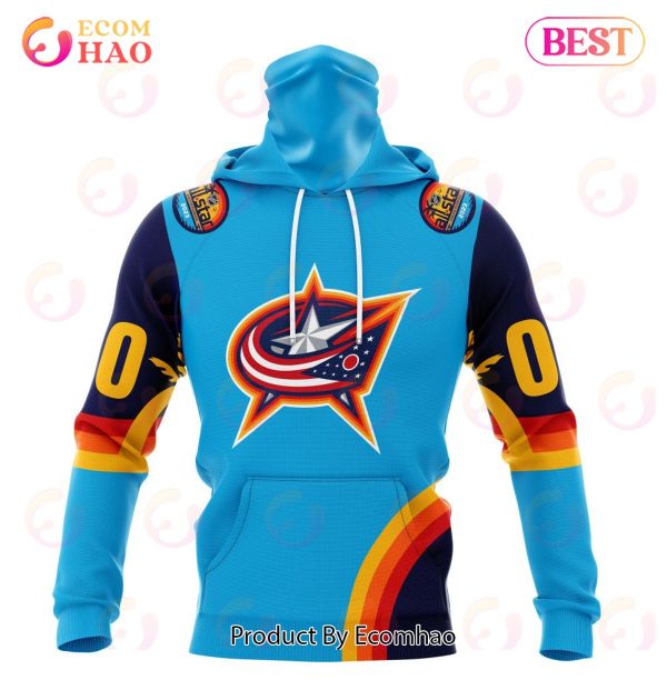 NHL Columbus Blue Jackets Special ALL Star Game Design With Atlantic Ocean 3D Hoodie