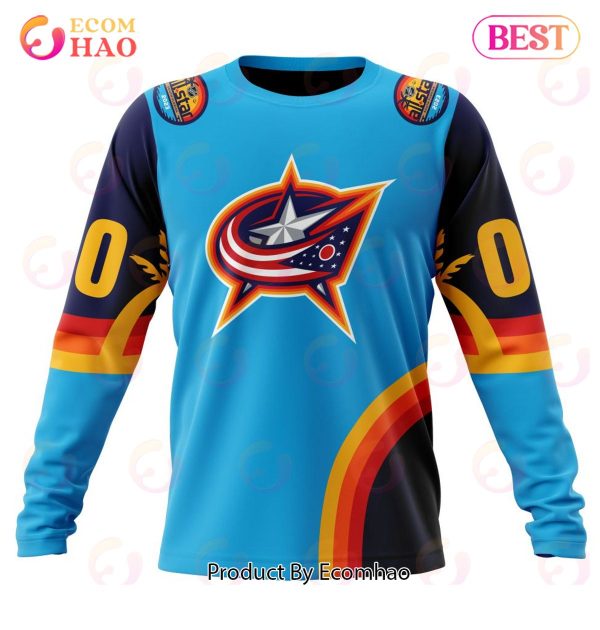 NHL Columbus Blue Jackets Special ALL Star Game Design With Atlantic Ocean 3D Hoodie
