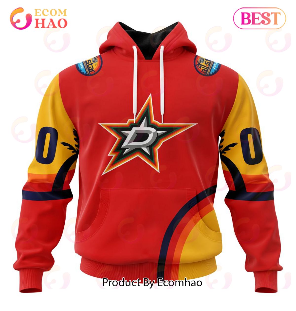 NHL Dallas Stars Special ALL Star Game Design With Florida Sunset 3D Hoodie