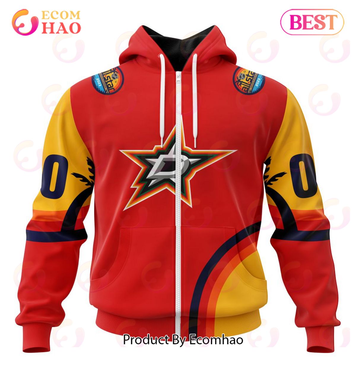 NHL Dallas Stars Special ALL Star Game Design With Florida Sunset 3D Hoodie