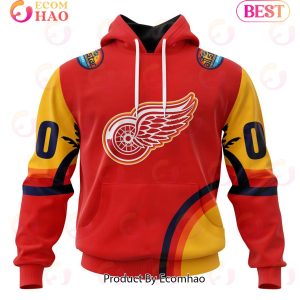 NHL Detroit Red Wings Special ALL Star Game Design With Florida Sunset 3D Hoodie