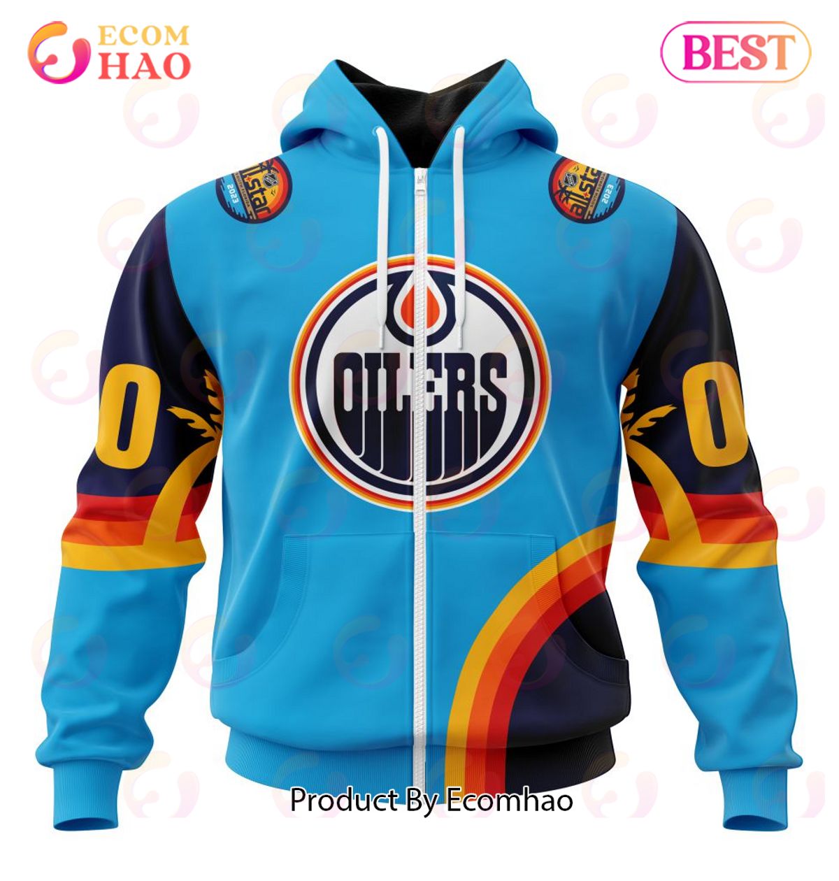 NHL Edmonton Oilers Special ALL Star Game Design With Atlantic Ocean 3D Hoodie