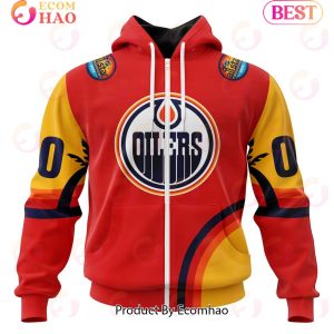 NHL Edmonton Oilers Special ALL Star Game Design With Florida Sunset 3D Hoodie
