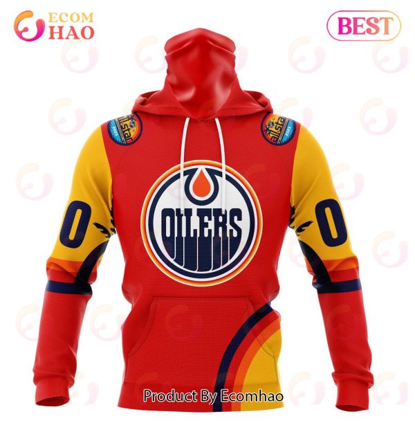NHL Edmonton Oilers Special ALL Star Game Design With Florida Sunset 3D Hoodie