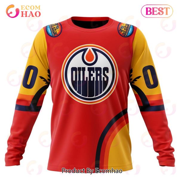 NHL Edmonton Oilers Special ALL Star Game Design With Florida Sunset 3D Hoodie