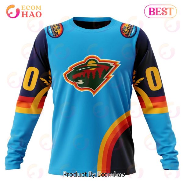 NHL Minnesota Wild Special ALL Star Game Design With Atlantic Ocean 3D Hoodie
