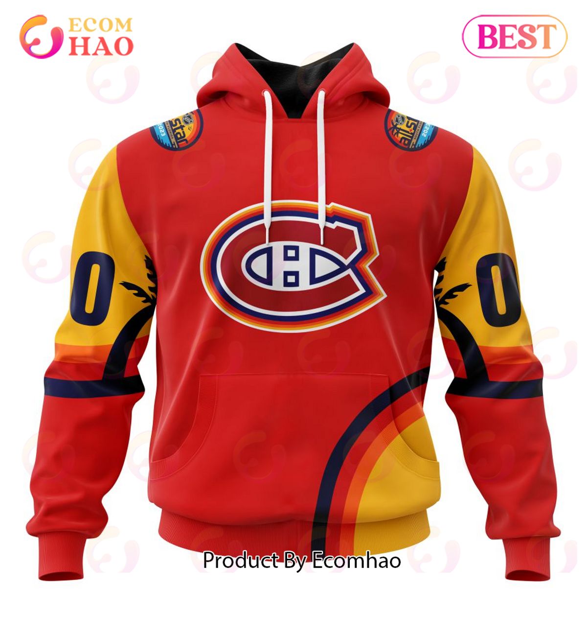 NHL Montreal Canadiens Special ALL Star Game Design With Florida Sunset 3D Hoodie