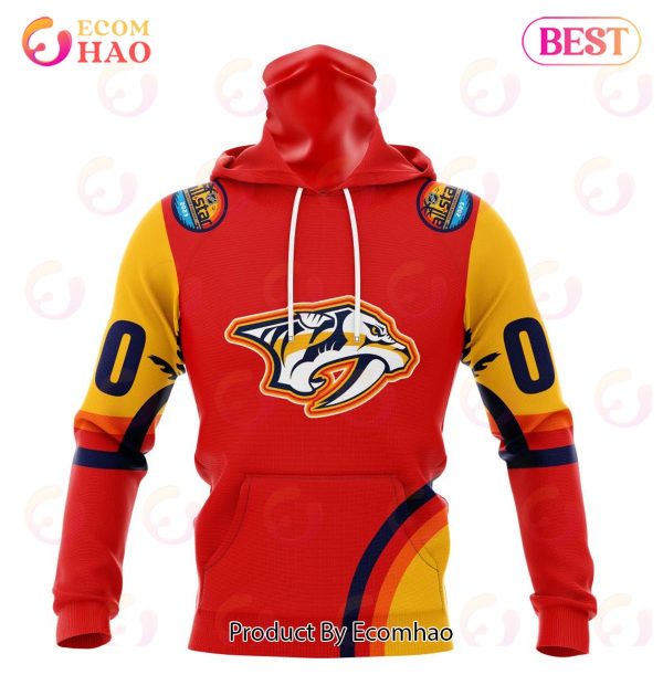 NHL Nashville Predators Special ALL Star Game Design With Florida Sunset 3D Hoodie