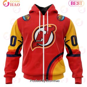 NHL New Jersey Devils Special ALL Star Game Design With Florida Sunset 3D Hoodie