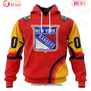 NHL New York Rangers Special ALL Star Game Design With Florida Sunset 3D Hoodie