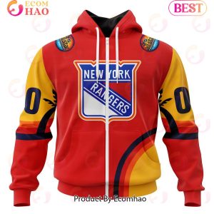 NHL New York Rangers Special ALL Star Game Design With Florida Sunset 3D Hoodie