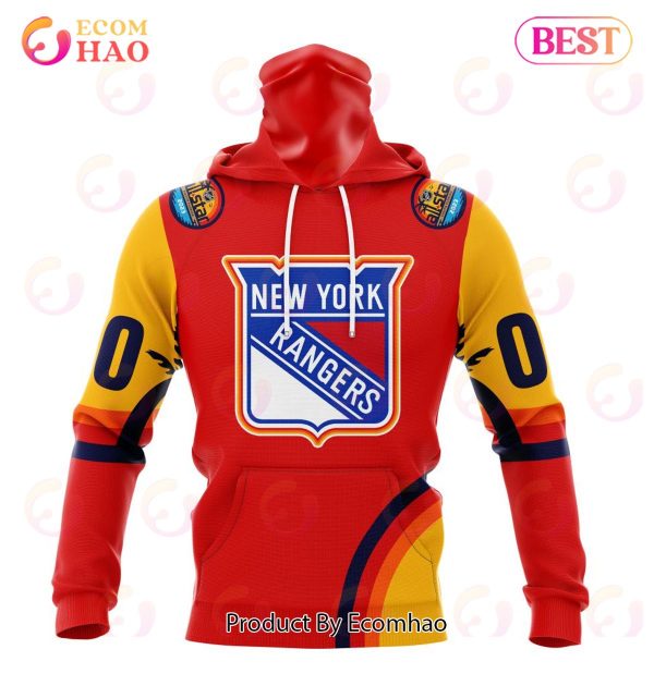 NHL New York Rangers Special ALL Star Game Design With Florida Sunset 3D Hoodie