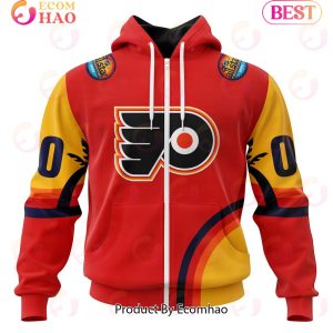 NHL Philadelphia Flyers Special ALL Star Game Design With Florida Sunset 3D Hoodie