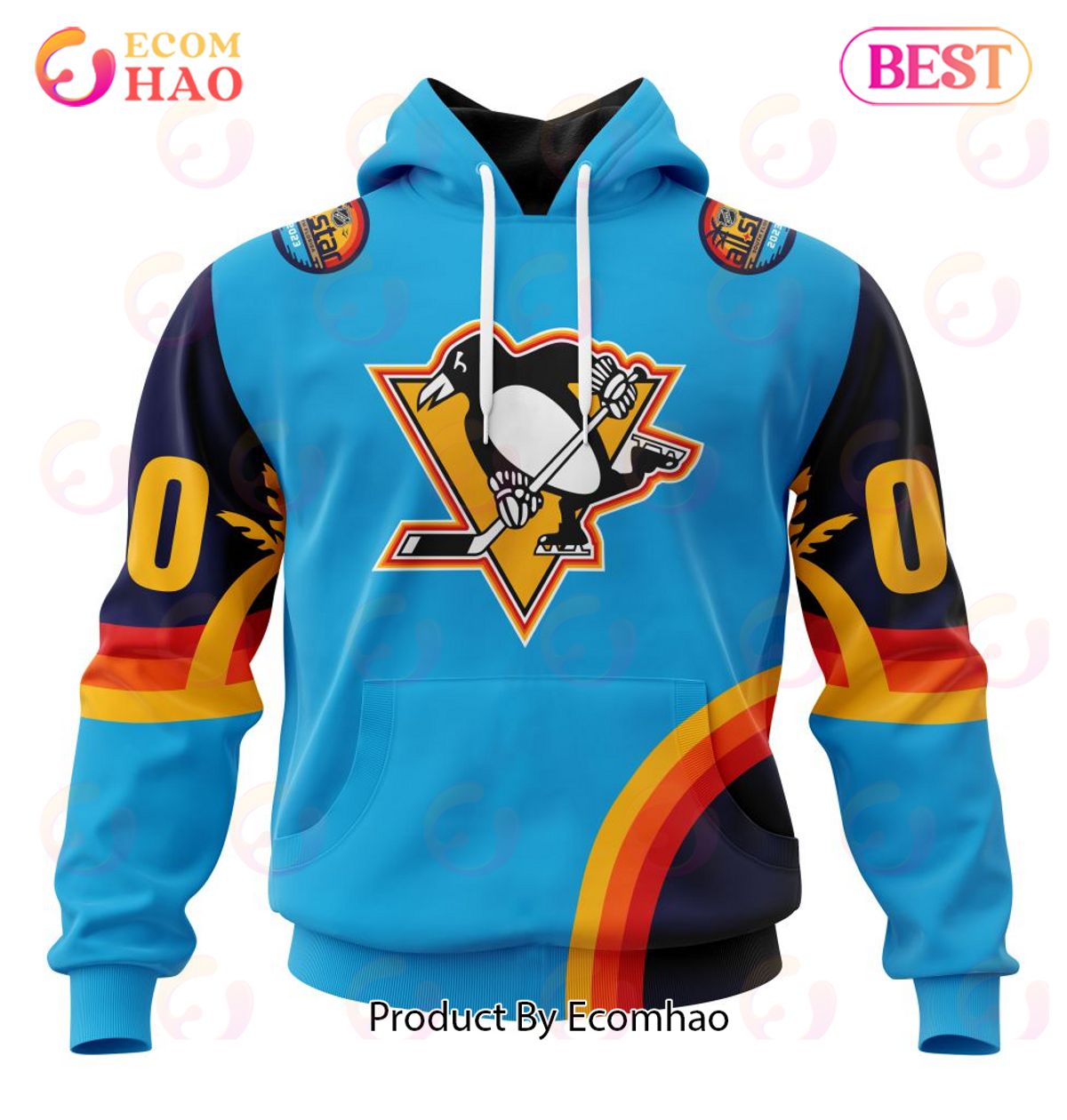 NHL Pittsburgh Penguins Special ALL Star Game Design With Atlantic Ocean 3D Hoodie