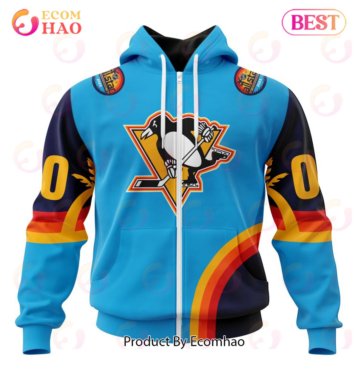 NHL Pittsburgh Penguins Special ALL Star Game Design With Atlantic Ocean 3D Hoodie