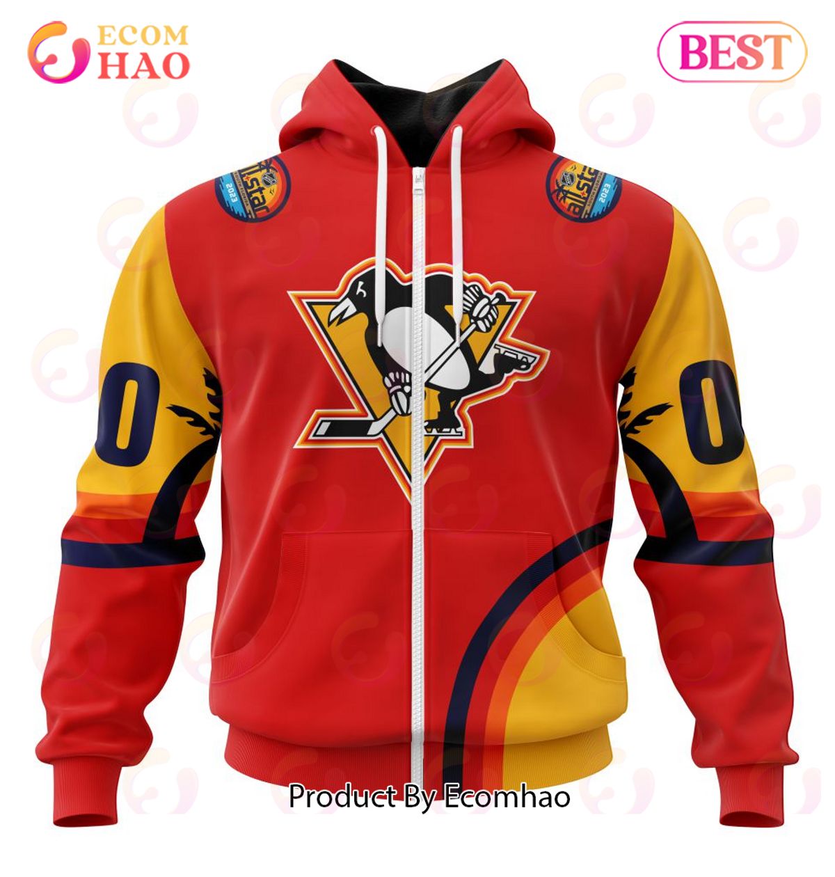 NHL Pittsburgh Penguins Special ALL Star Game Design With Florida Sunset 3D Hoodie