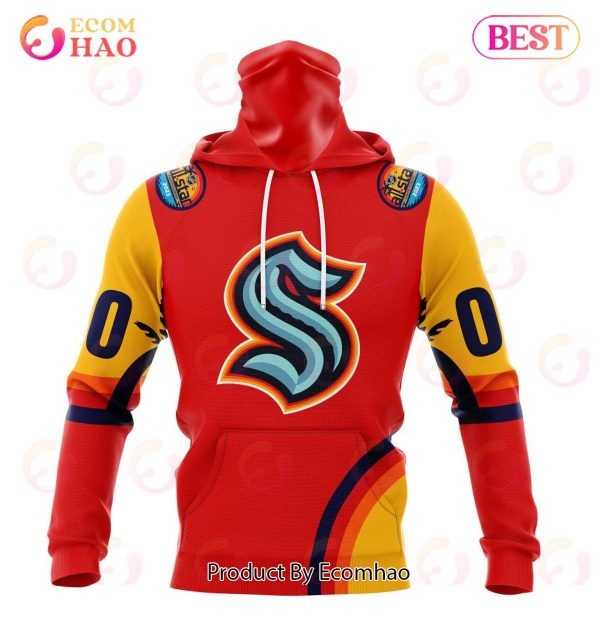 NHL Seattle Kraken Special ALL Star Game Design With Florida Sunset 3D Hoodie