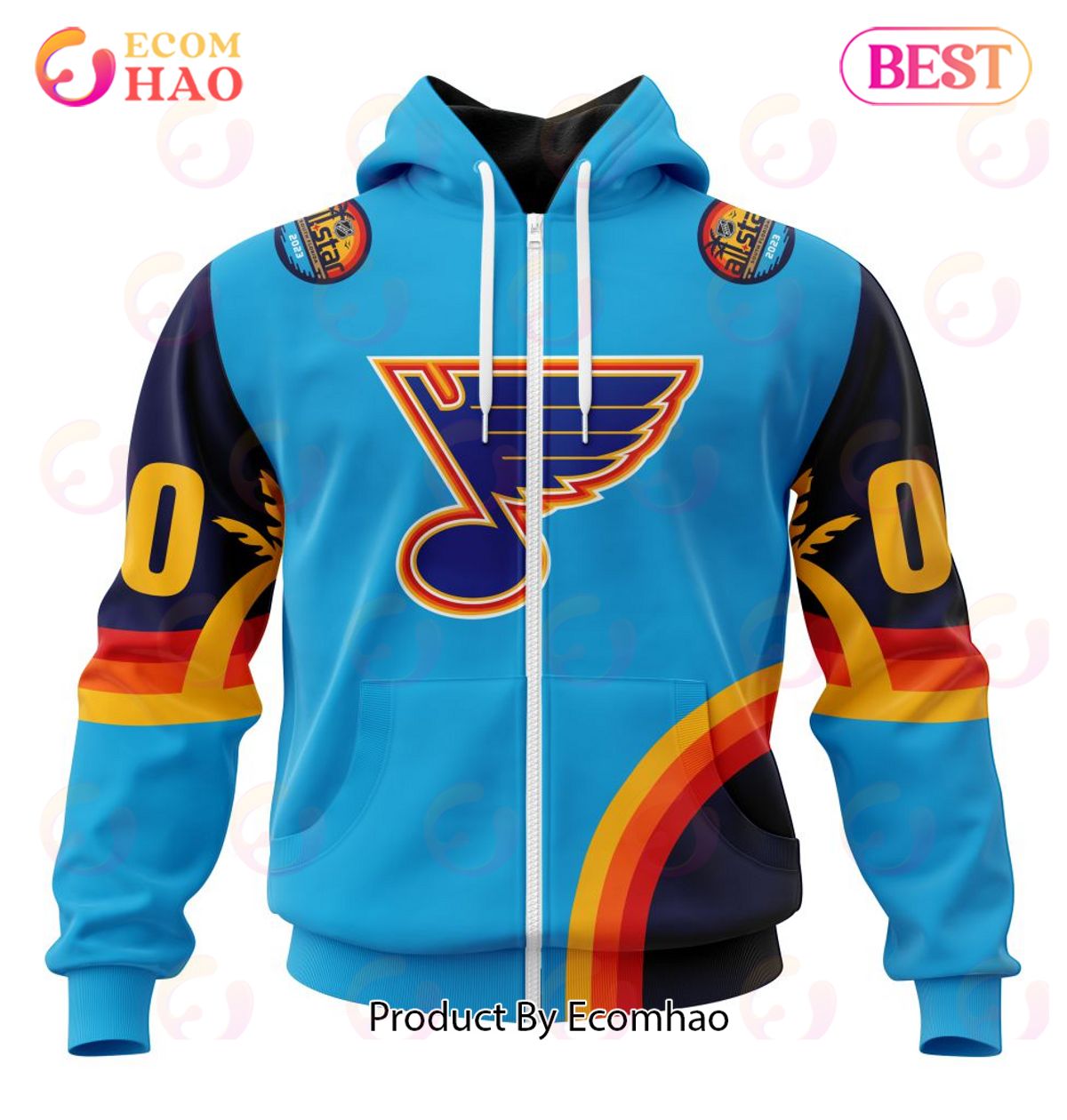 NHL St. Louis Blues Special ALL Star Game Design With Atlantic Ocean 3D Hoodie