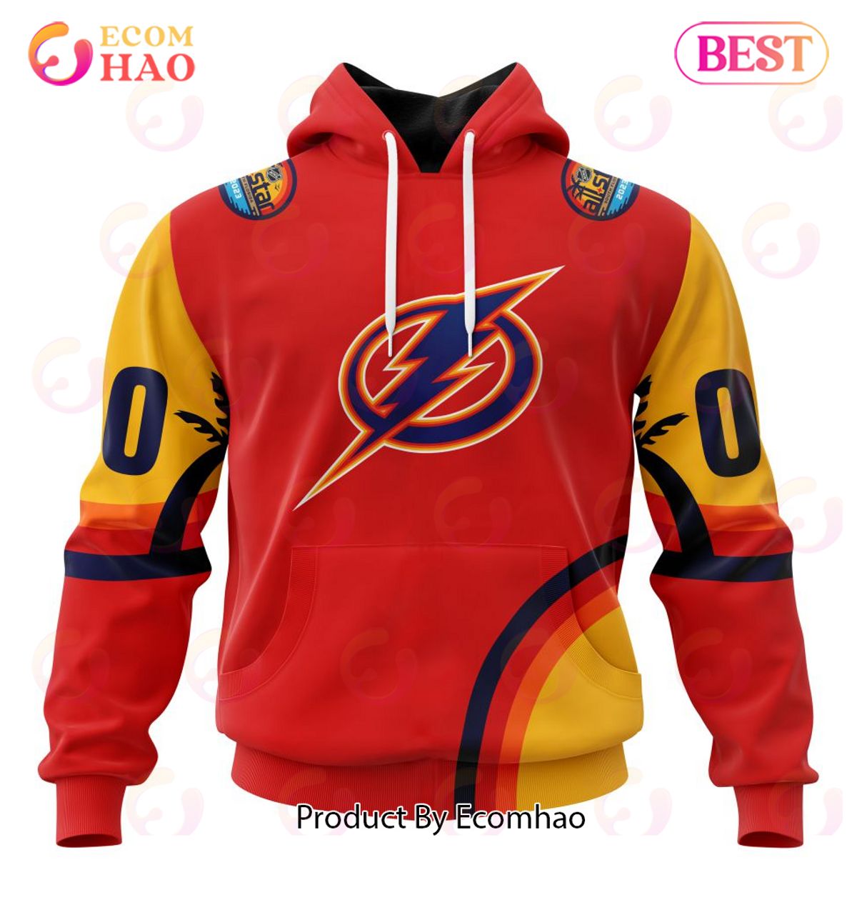 NHL Tampa Bay Lightning Special ALL Star Game Design With Florida Sunset 3D Hoodie