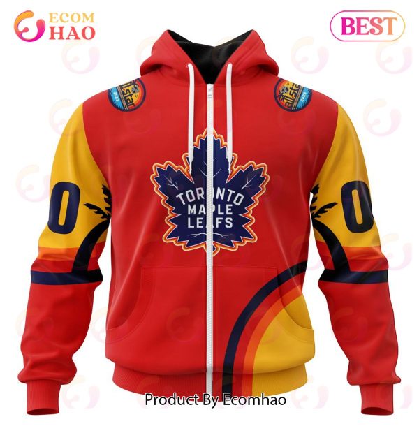 NHL Toronto Maple Leafs Special ALL Star Game Design With Florida Sunset 3D Hoodie
