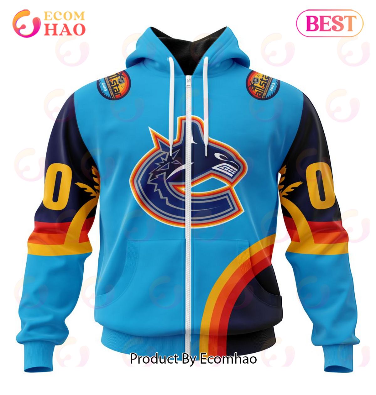 NHL Vancouver Canucks Special ALL Star Game Design With Atlantic Ocean 3D Hoodie