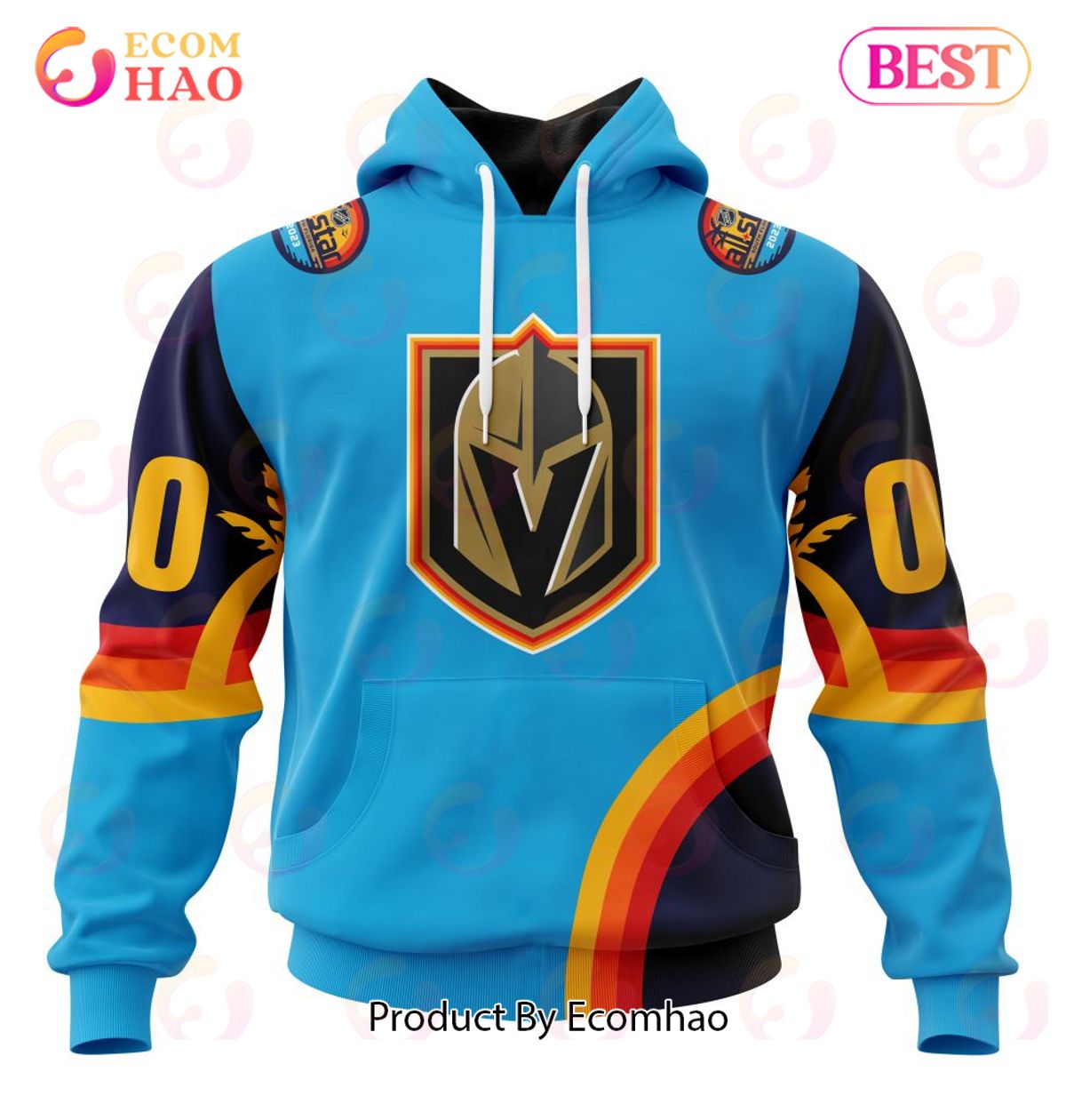 NHL Vegas Golden Knights Special ALL Star Game Design With Atlantic Ocean 3D Hoodie