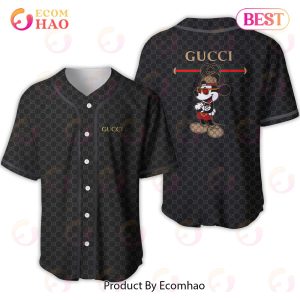 Gucci Black Mickey Luxury Brand Jersey Limited Edition