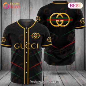Gucci Black Mix Gold Luxury Brand Jersey Limited Edition
