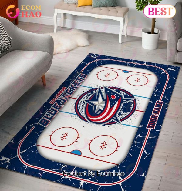Personalized NHL Columbus Blue Jackets Rug Carpet Perfect Gift