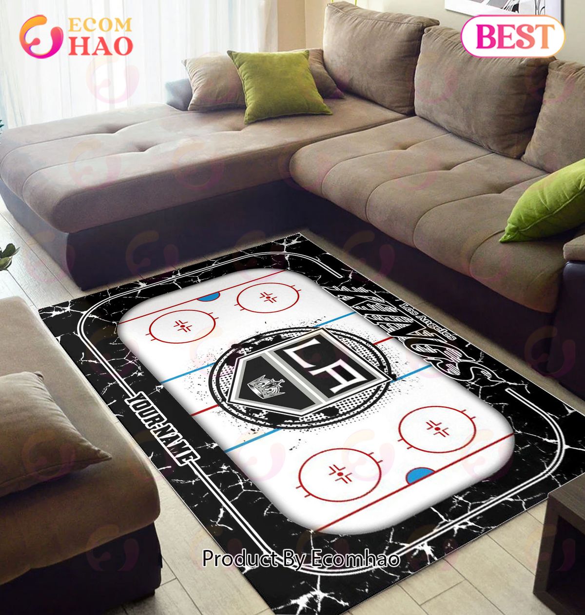 Personalized NHL Los Angeles Kings Rug Carpet Perfect Gift