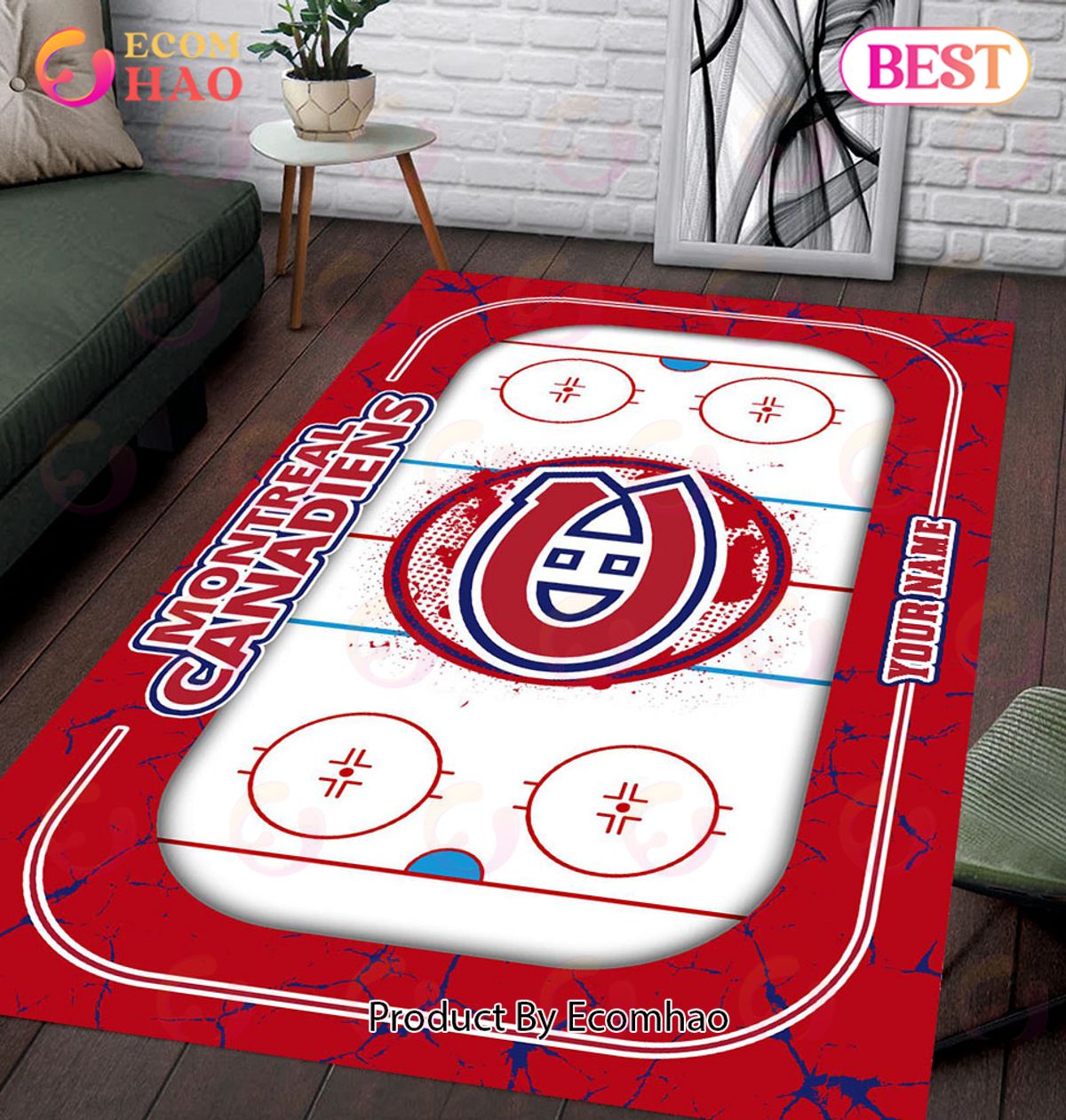 Personalized NHL Montreal Canadiens Rug Carpet Perfect Gift
