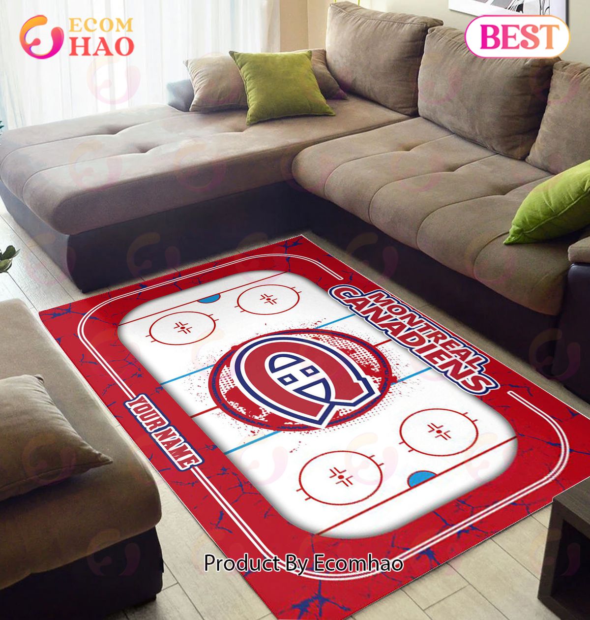 Personalized NHL Montreal Canadiens Rug Carpet Perfect Gift