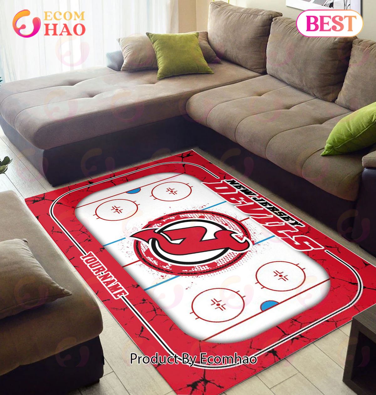 Personalized NHL New Jersey Devils Rug Carpet Perfect Gift