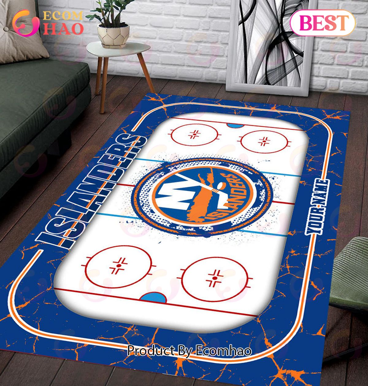 Personalized NHL New York Islanders Rug Carpet Perfect Gift